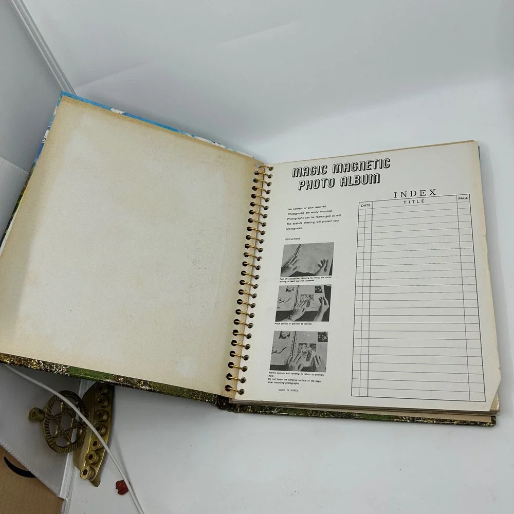 Vintage Castle Paper Photo Album 70s Switzerland Spiez Castle Keepsake Gifting
